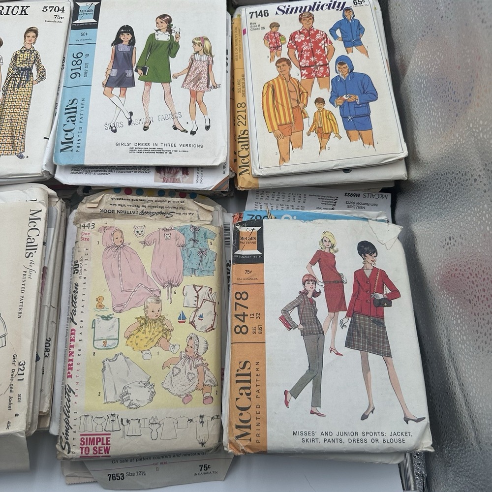 188 Vintage Sewing Patterns Simplicity McCalls Butterick Mixed Lot 1960s+ - Picture 3 of 7
